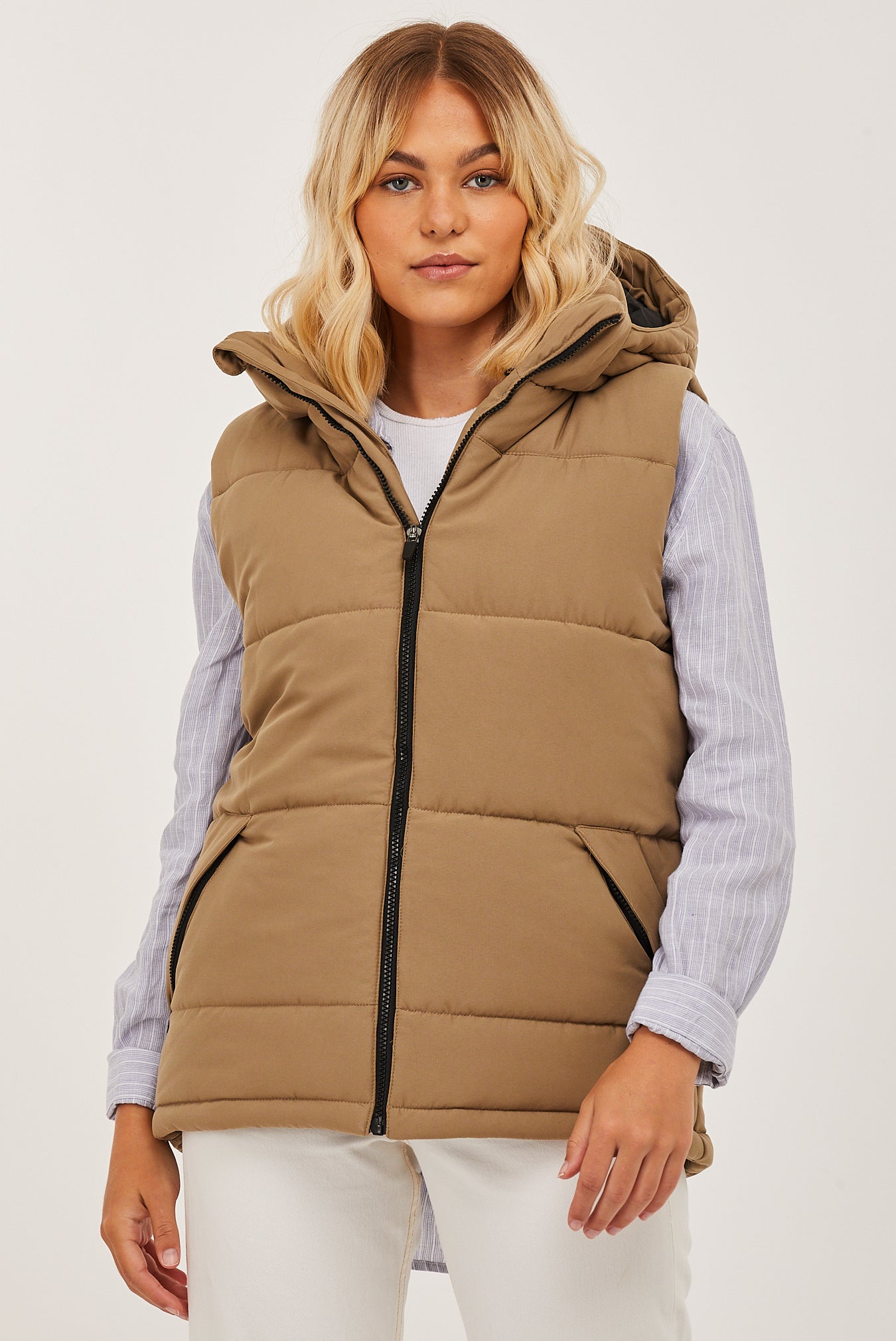 down vest with hood womens