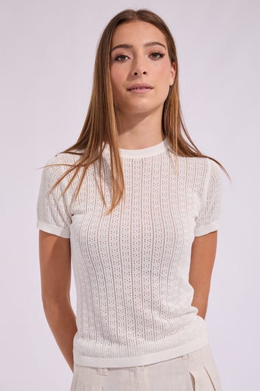 Ojai Pointelle Knit Top