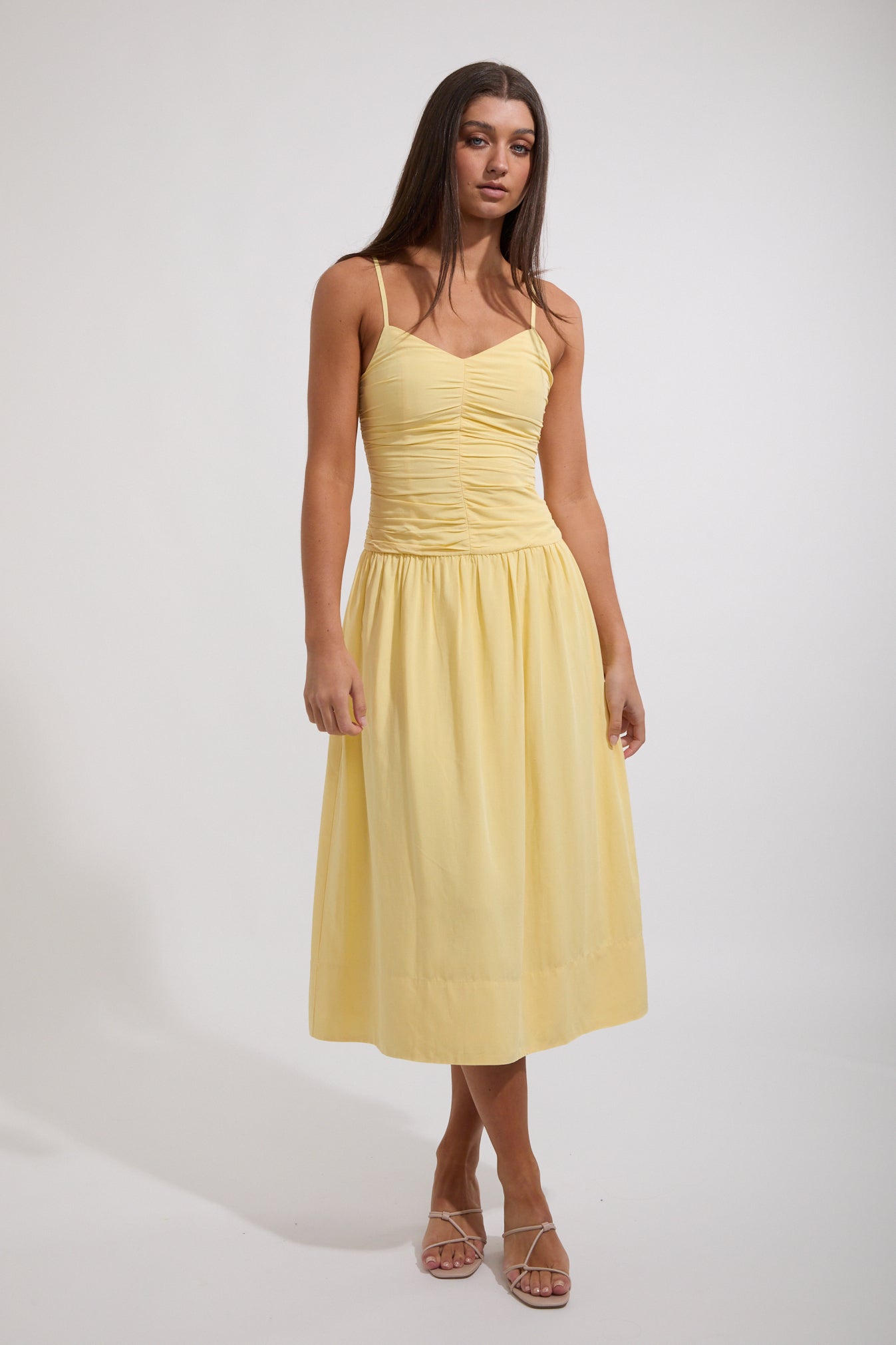Ophelia Ruched Midi Dress | North Beach