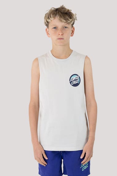 Youth Bold Shadow Dot Muscle Tank
