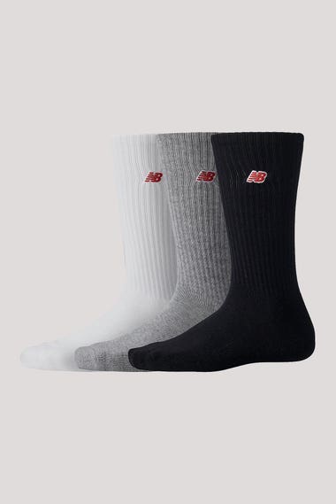 Patch Logo Crew Socks 3 Pack