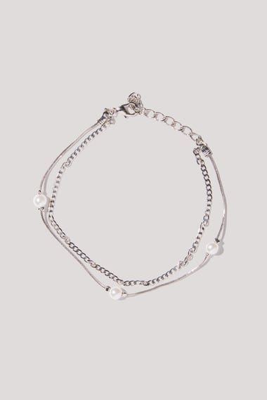 Pearl And Chain Anklet