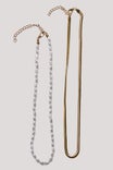 Pearl And Snake Chain Set