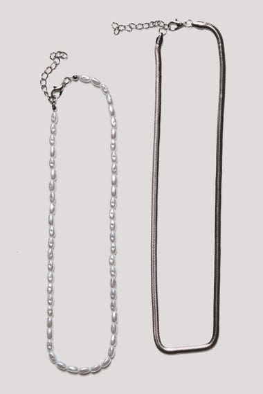 Pearl And Snake Chain Set
