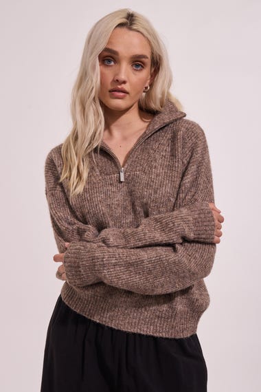 Quinn Zip Knit Sweatshirt
