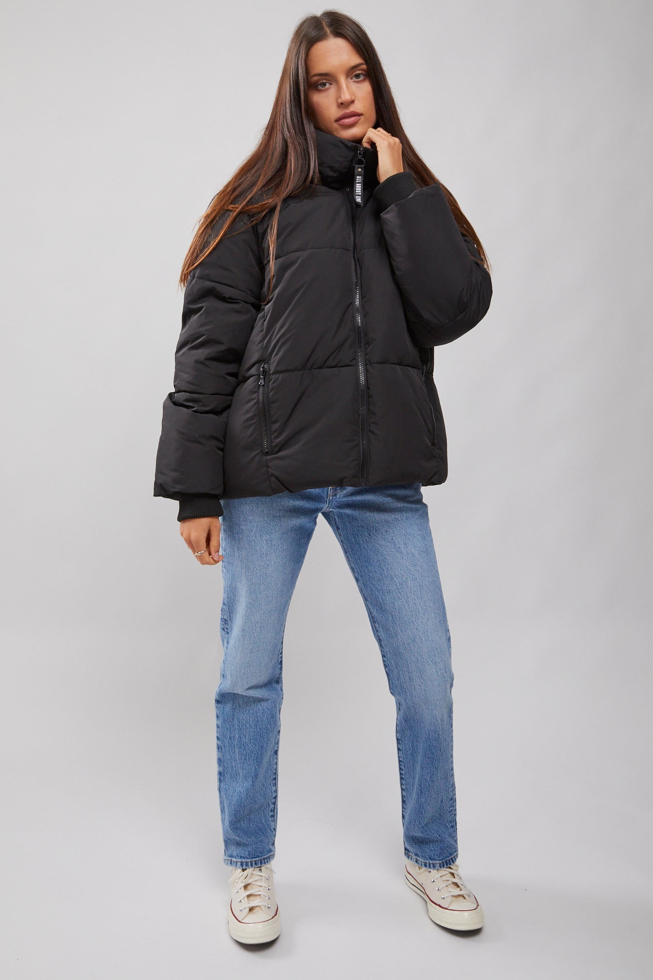 Black ultimate oversized deals puffer jacket
