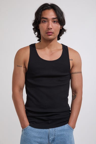 Ribbed Basic Singlet 3 Pack
