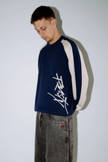 Roll Safe Boxy Knitted Crew Sweatshirt