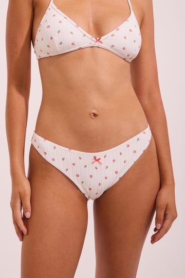Rose Bud Medium French Bikini Bottoms