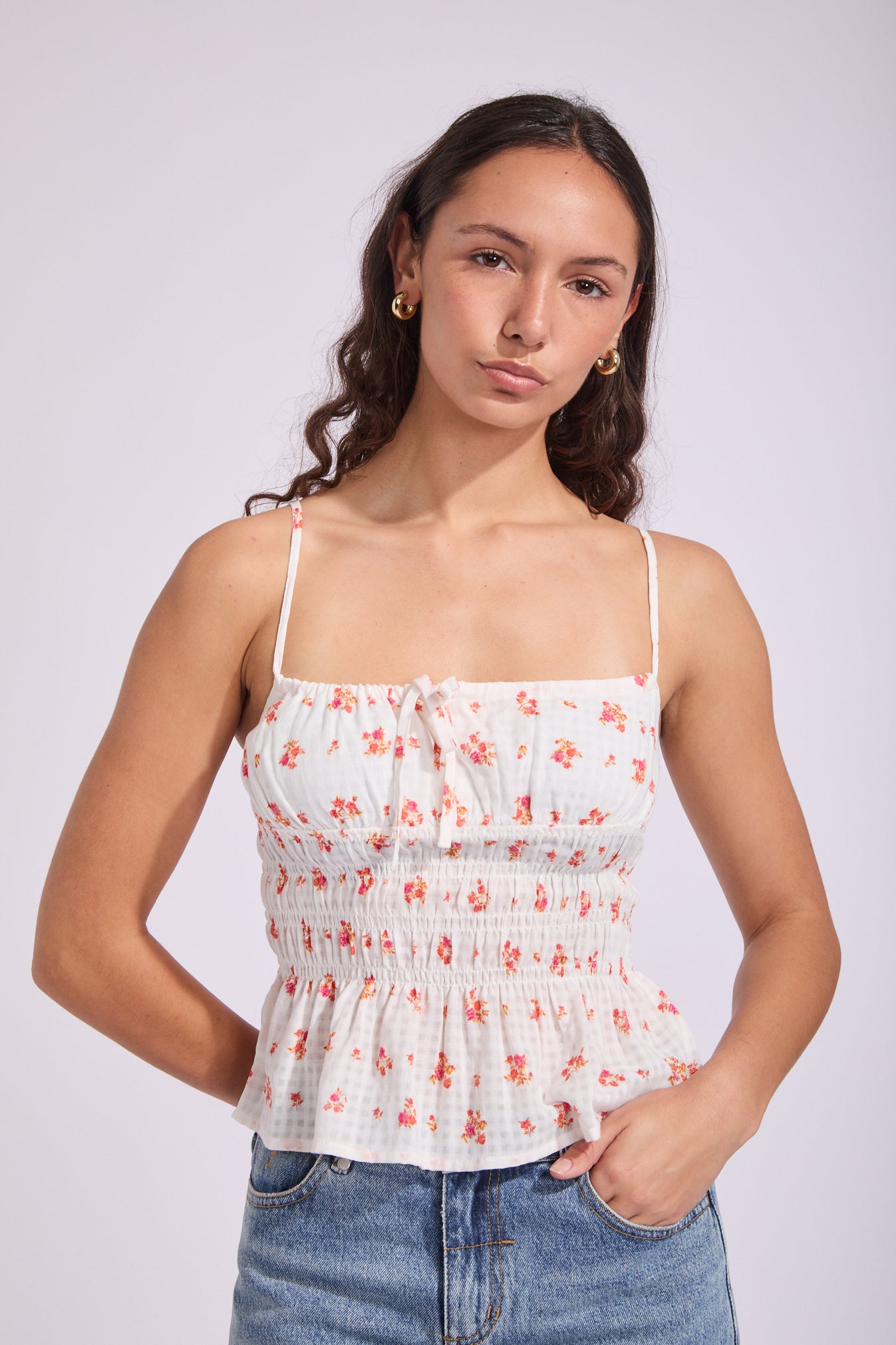 Rosie Floral Tie Front Top | North Beach