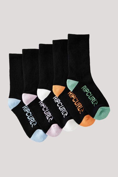 Boys School Crew Sock 5 Pack