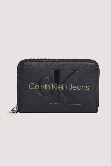 Sculpted Zip Around Mono Wallet
