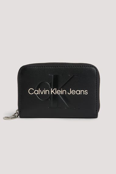 Sculpted Zip Around Mono Wallet