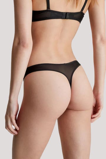 Sheer Marguisette Thong Underwear