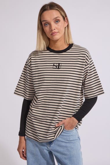 Silent Stripe Short Sleeve T Shirt