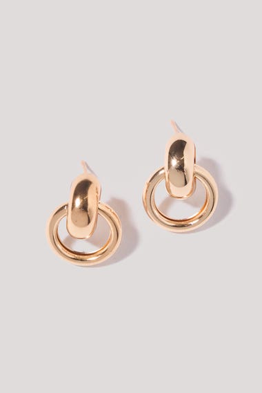 Single Drop Hoop Earrings