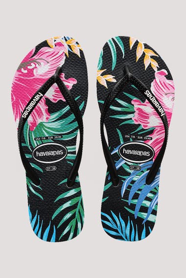 Slim Floral Palm Jandals