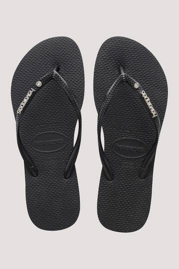 Slim Metal Logo Crystal Jandals