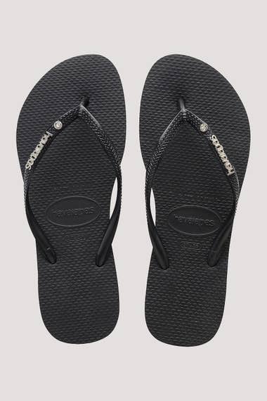 Slim Metal Logo Crystal Jandals
