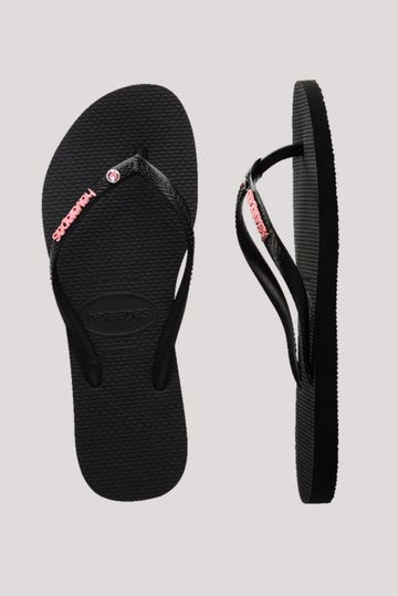 Slim Metal Logo Crystal Jandals
