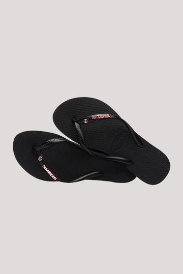 Slim Metal Logo Crystal Jandals