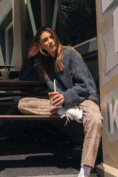 Slouch Knit Sweatshirt
