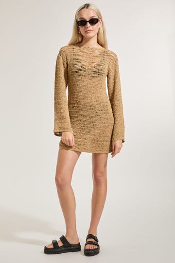 slim fit dress slacks NOELANI CROCHET MINI DRESS MOSS – Brand Bar