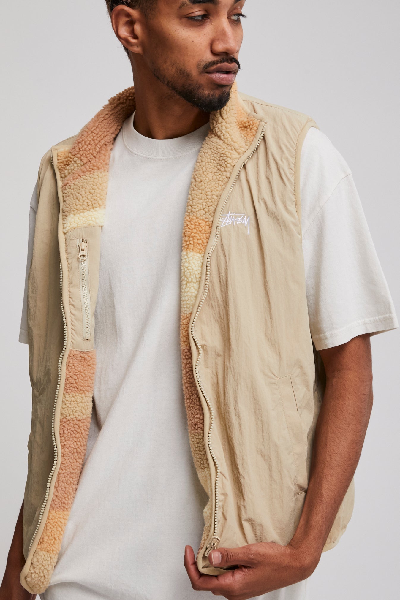 Tan cheap sherpa vest