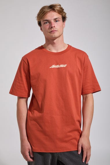 Stacked Handled Strip Front T Shirt