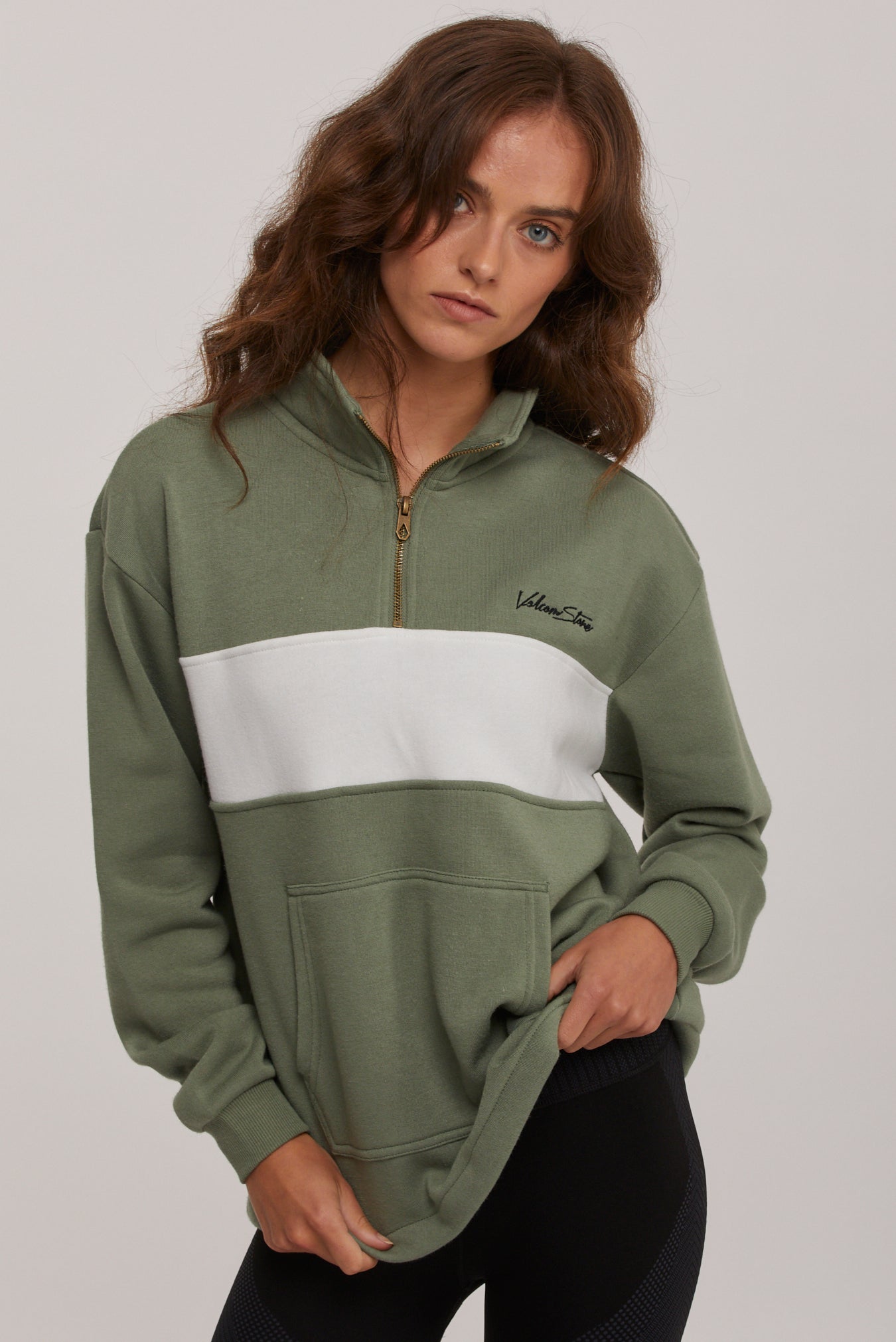 black half zip jumper womens