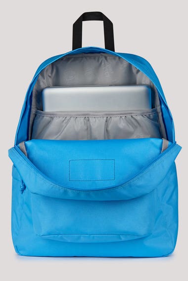 jansport backpack deep navy 600 denier poly with velcro pouch JanSport Unisex Cross Town Backpack School Bag Navy Blue