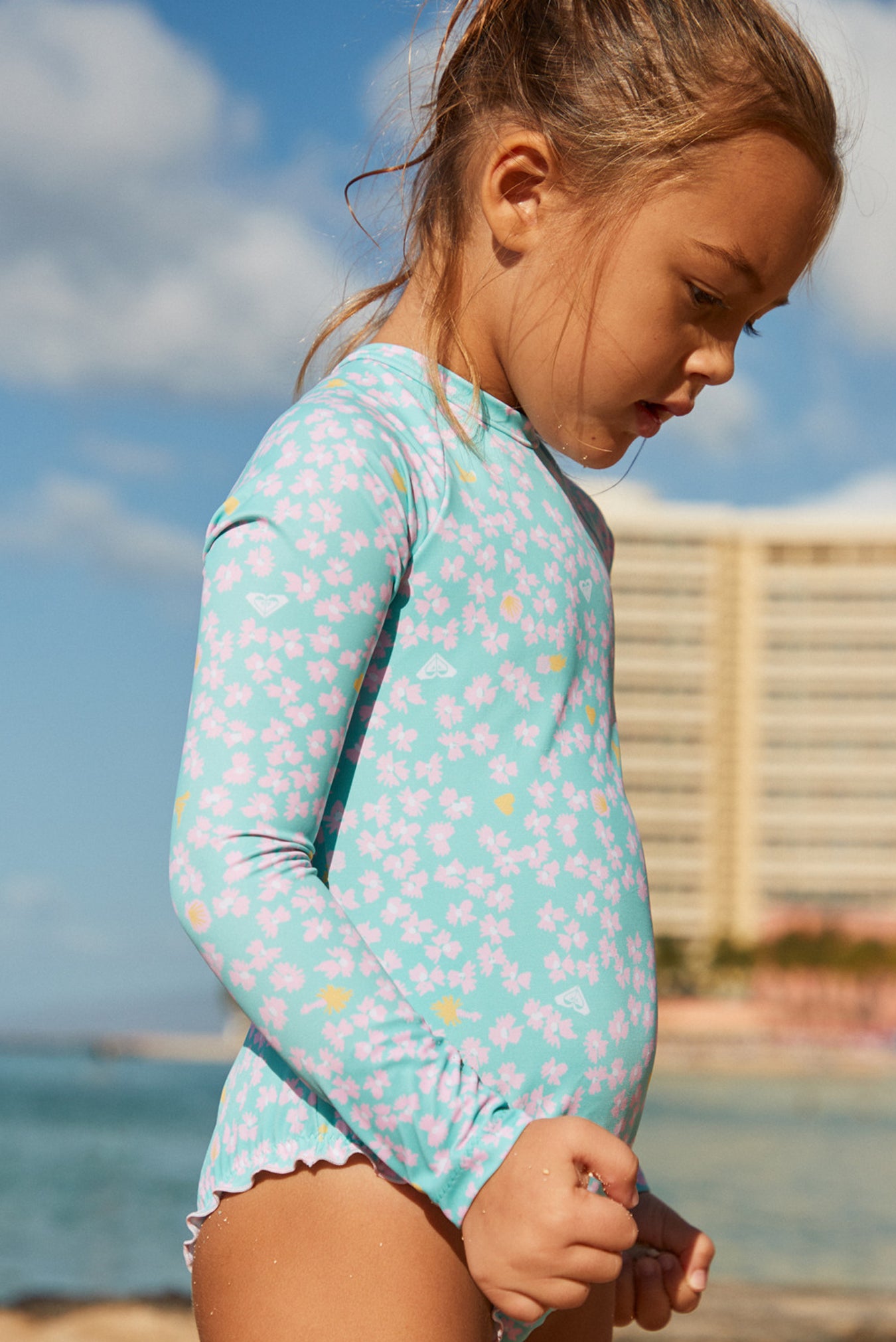 Girls Teenie Ditsy Long Sleeved One Piece Rash Vest | North Girls Teenie Ditsy Long Sleeved One Piece Rash Vest | North