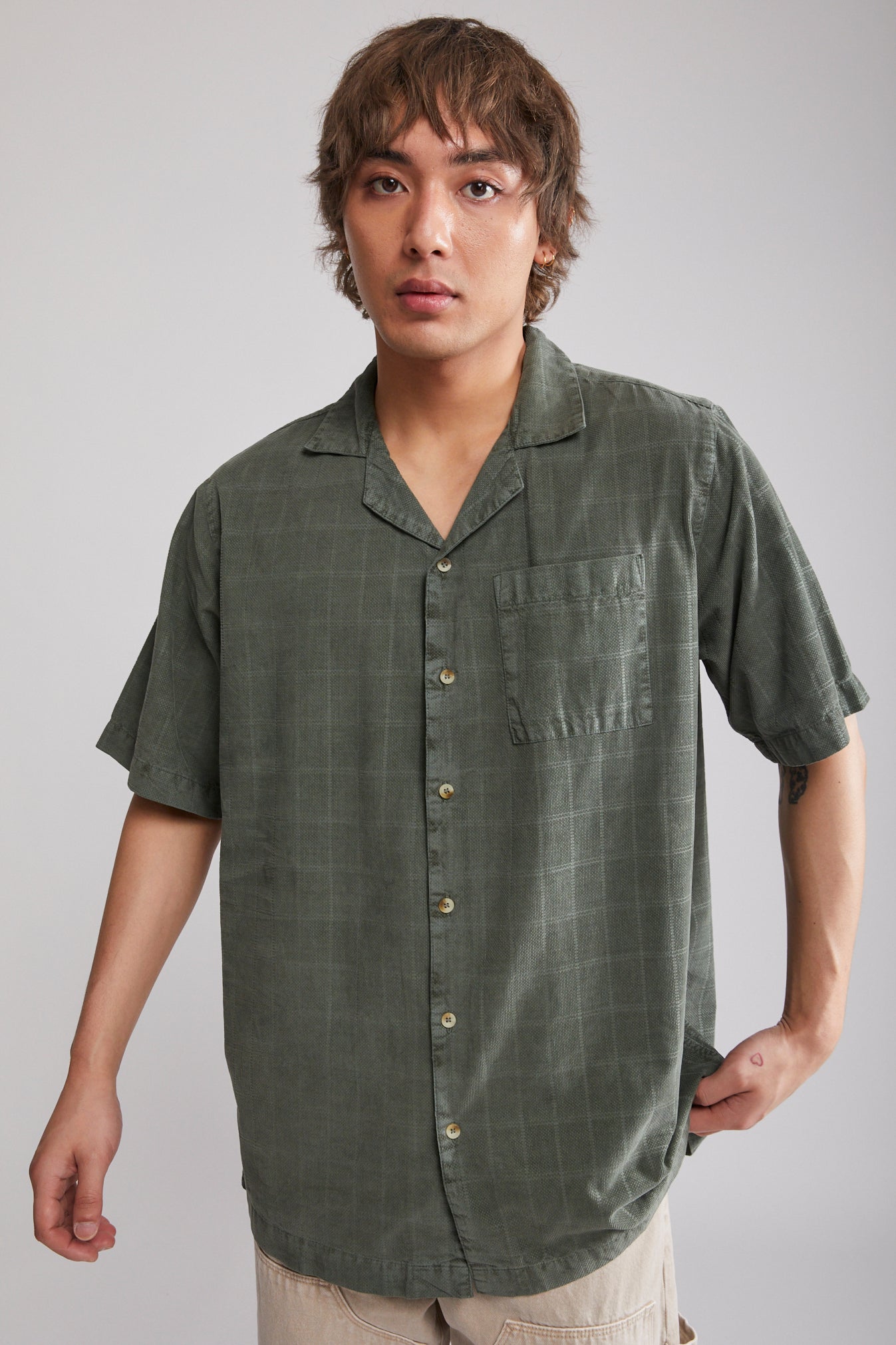 Tile Cord Bowler Shirt | North Beach