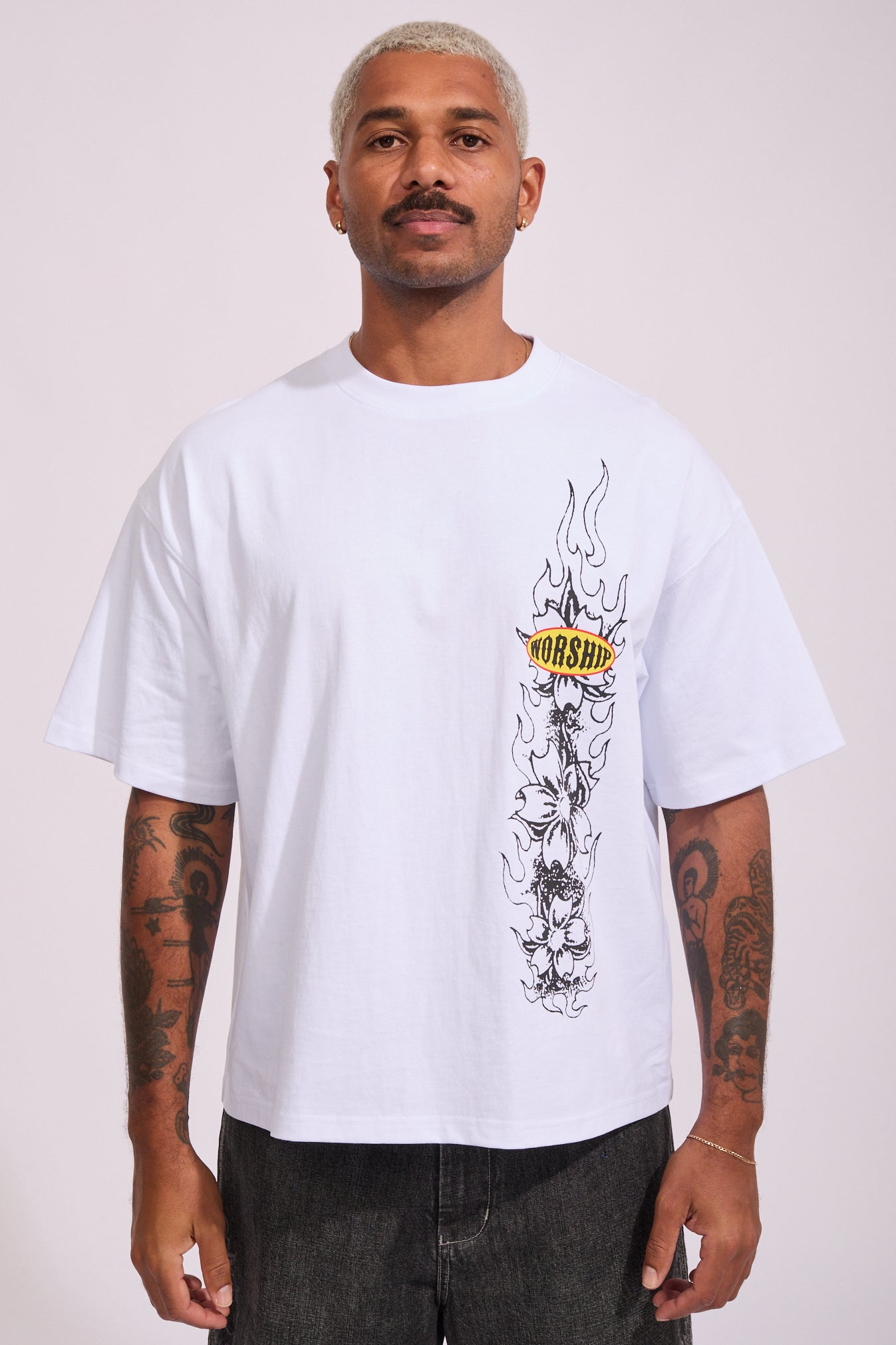 Stagger OS Box Crop T Shirt | North Beach