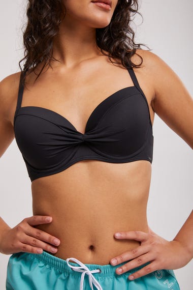 Under Wire Cross Front Bkini Top