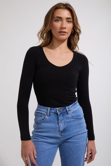 V Neck Long Sleeve Top