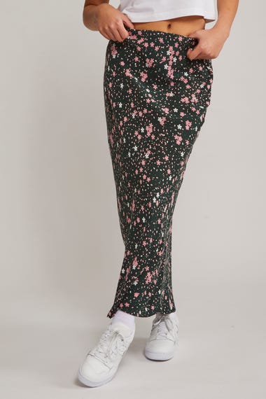 Venice Floral Lila Midi Skirt