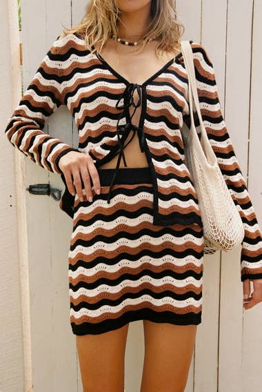 Venice Knit Mini Skirt