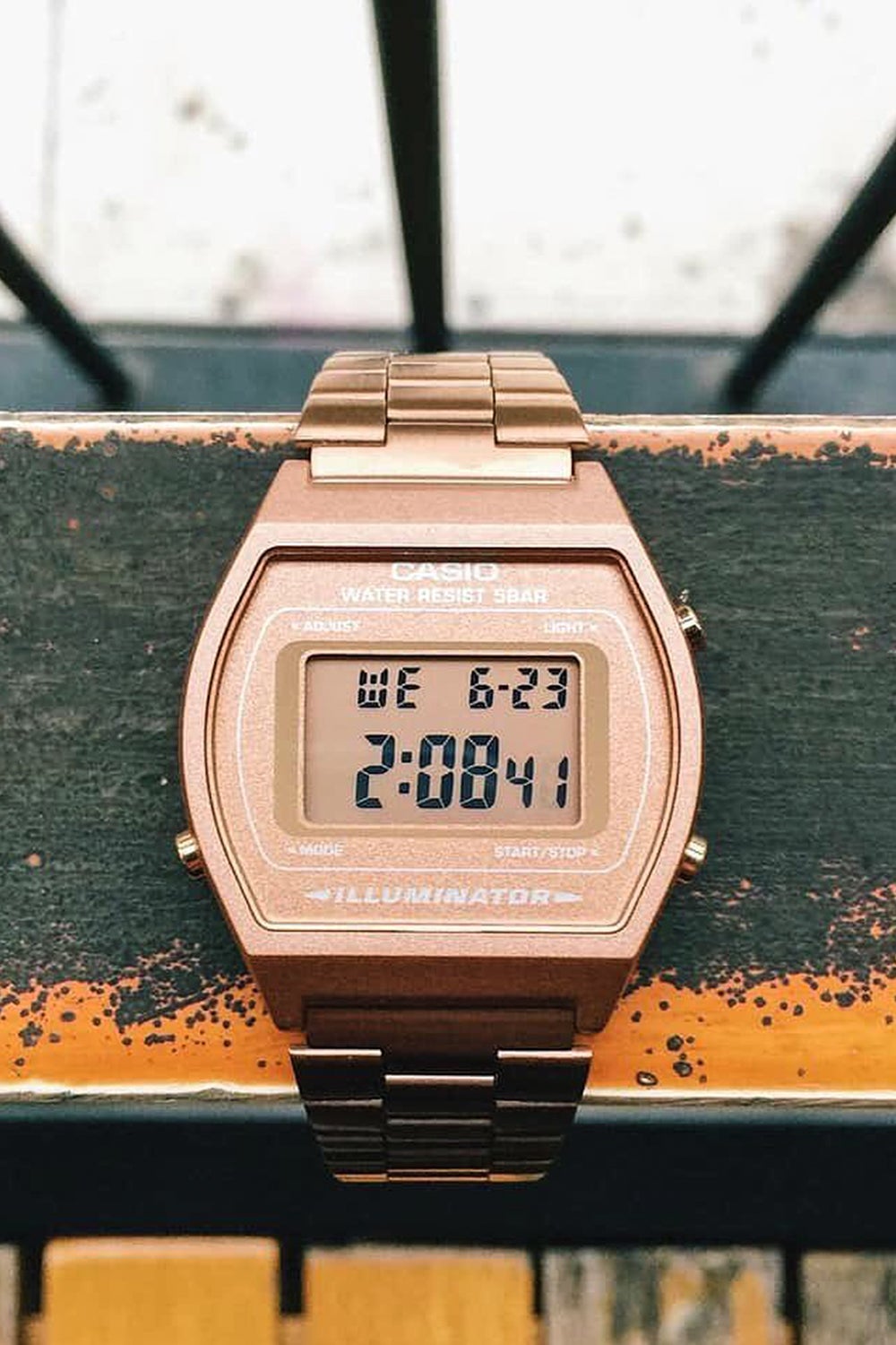 bronze digital watch