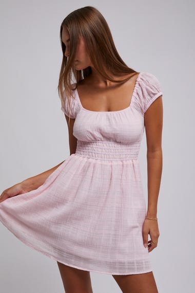 Washed Out Cap Sleeve Dress