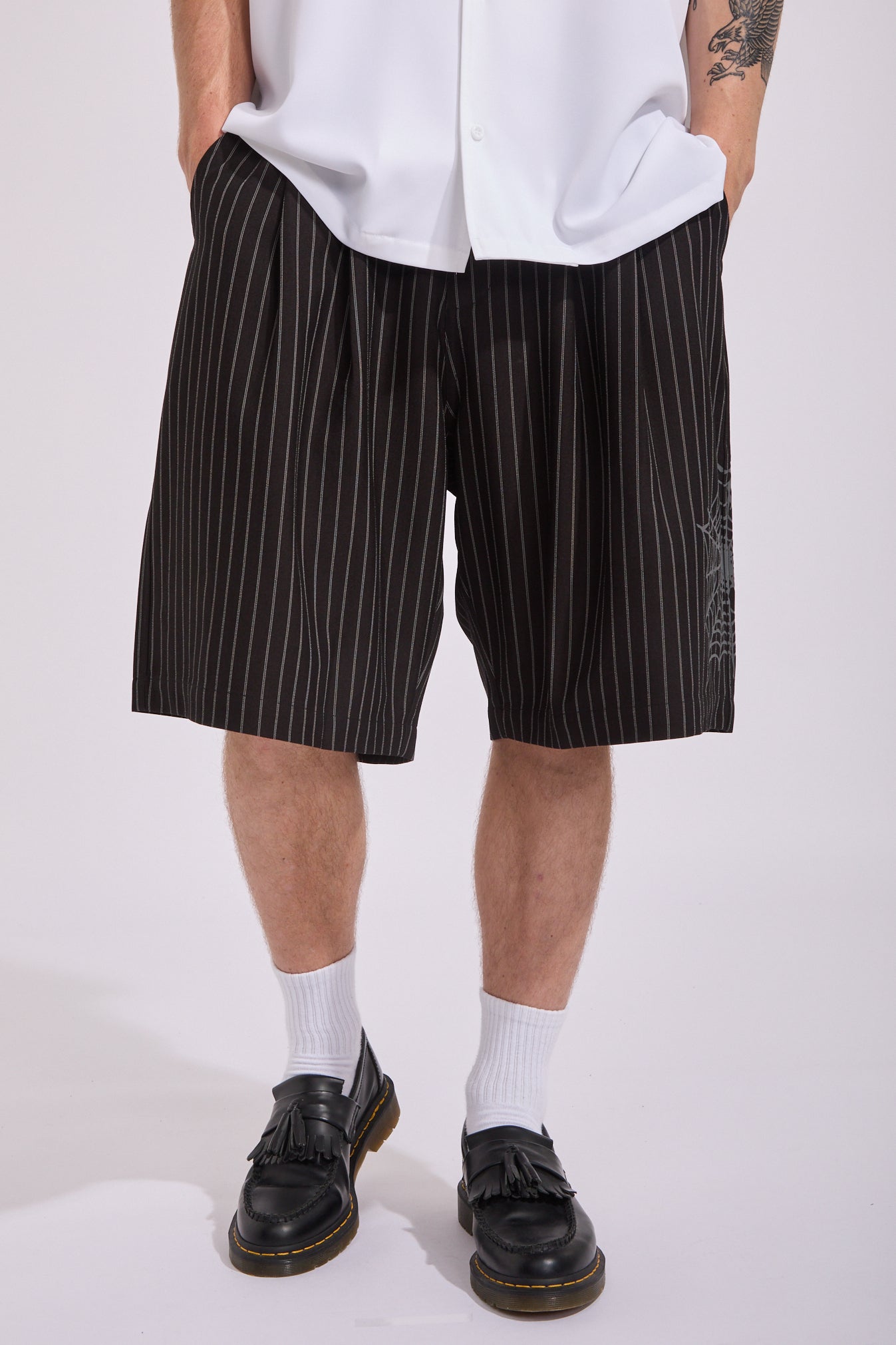 Webbed Pleated Shorts | North Beach