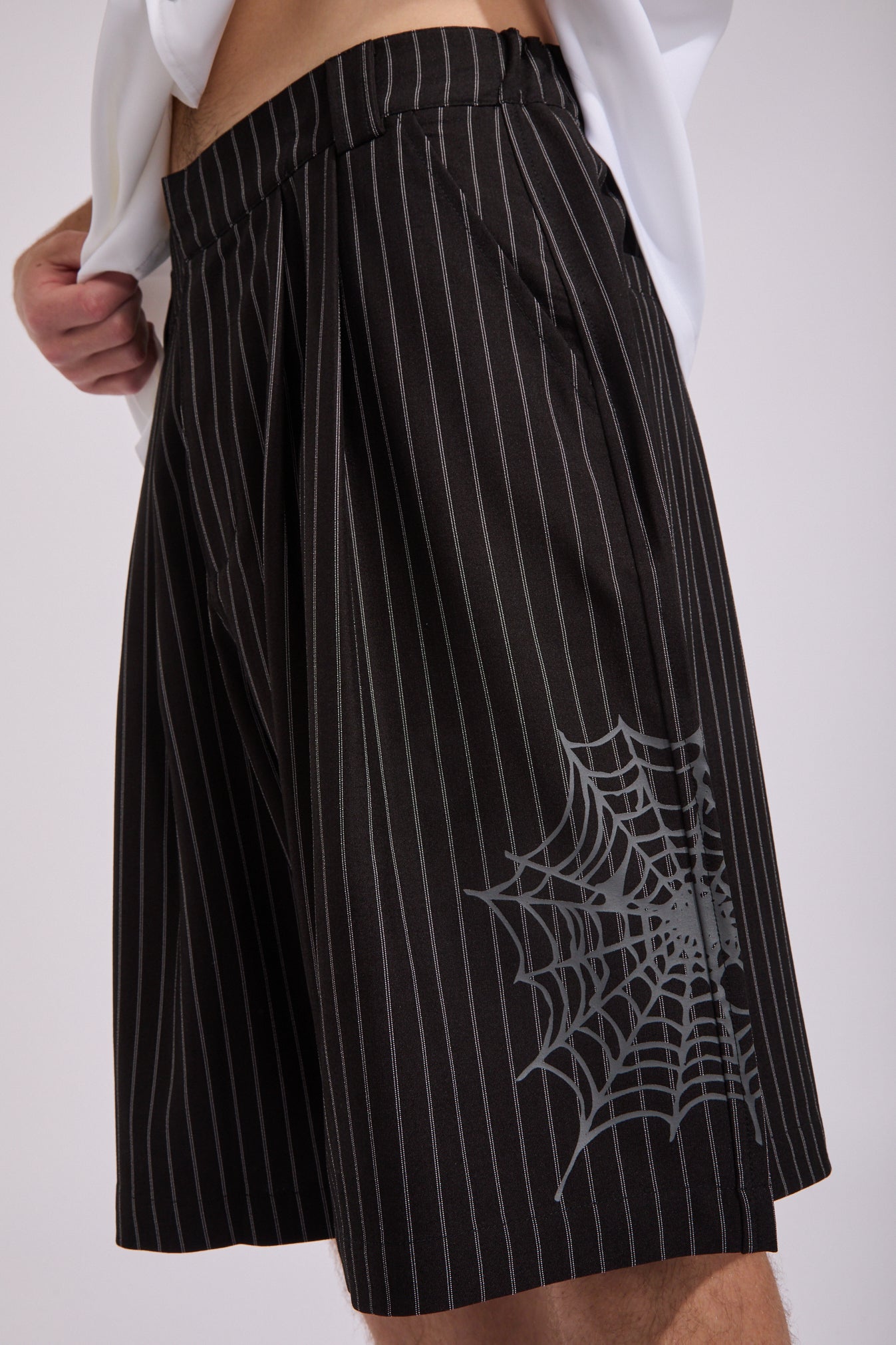 Webbed Pleated Shorts | North Beach