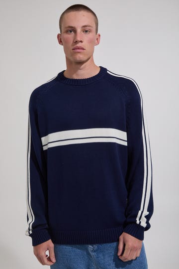White Lines 2.0 Knit Crew Sweatshirt