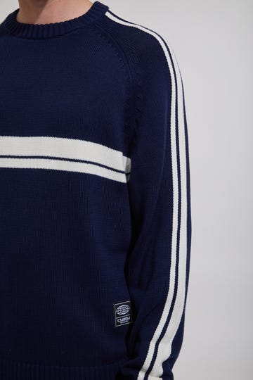 White Lines 2.0 Knit Crew Sweatshirt