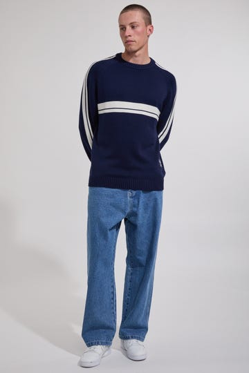 White Lines 2.0 Knit Crew Sweatshirt