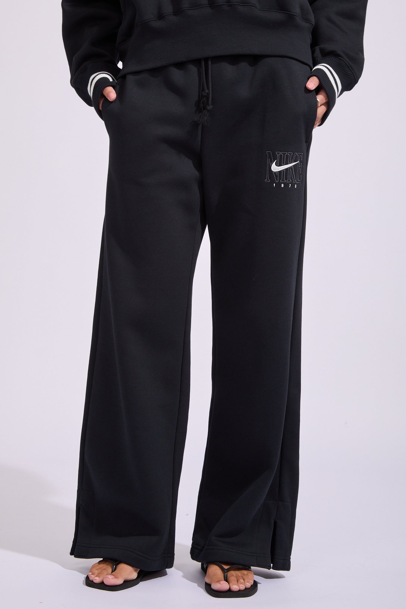 High Waisted Wide Leg Trackpants | North Beach