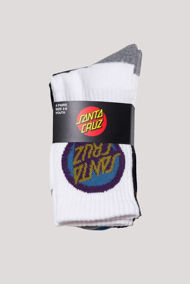 Youth Bold Shadow Dot Sock 4 Pack