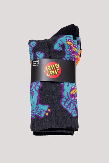 Youth Crowded Hand Crew Sock 2 Pack