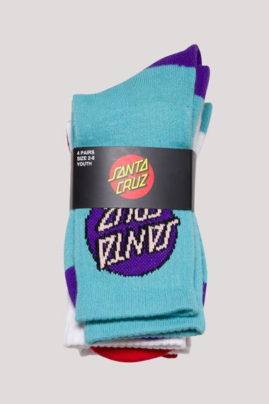 Youth Other Dot Crew Sock 4 Pack